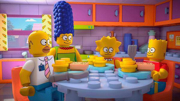 Springfield i jego mieszkańcy stworzeni z Lego.